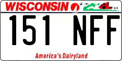 WI license plate 151NFF