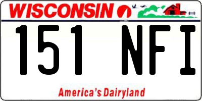 WI license plate 151NFI