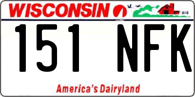WI license plate 151NFK