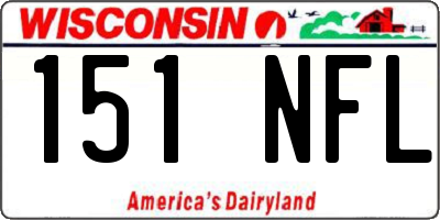 WI license plate 151NFL