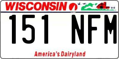 WI license plate 151NFM