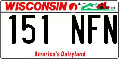 WI license plate 151NFN