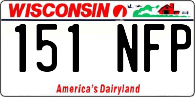 WI license plate 151NFP