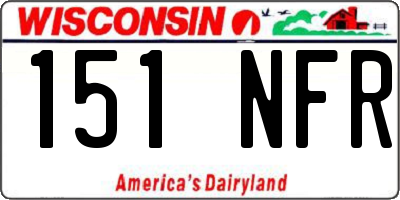 WI license plate 151NFR