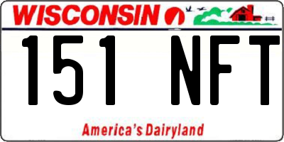 WI license plate 151NFT