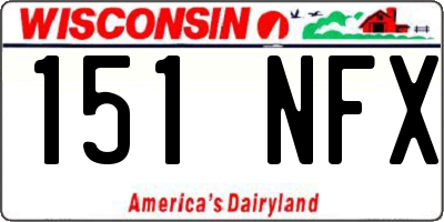 WI license plate 151NFX