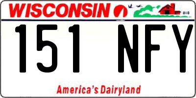 WI license plate 151NFY