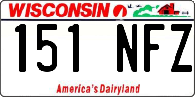 WI license plate 151NFZ