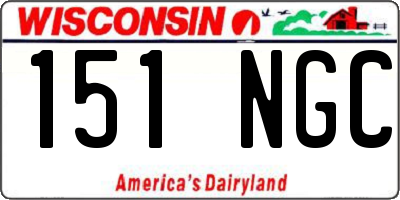 WI license plate 151NGC