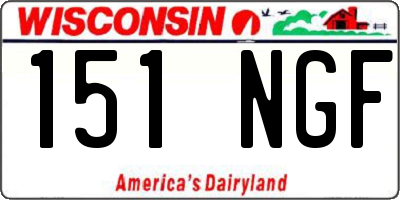 WI license plate 151NGF