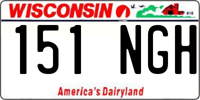 WI license plate 151NGH