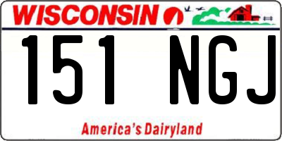 WI license plate 151NGJ