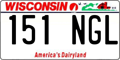 WI license plate 151NGL