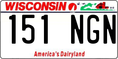 WI license plate 151NGN