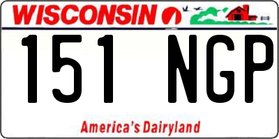 WI license plate 151NGP