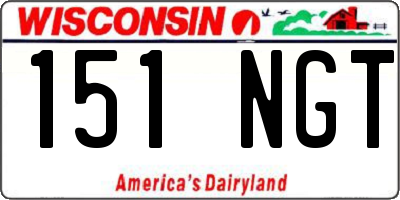 WI license plate 151NGT
