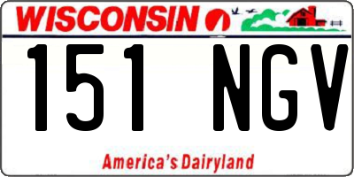 WI license plate 151NGV