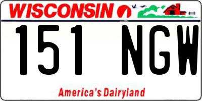 WI license plate 151NGW