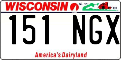 WI license plate 151NGX