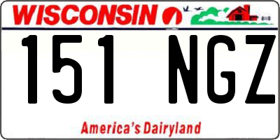 WI license plate 151NGZ