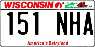 WI license plate 151NHA
