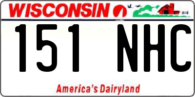 WI license plate 151NHC