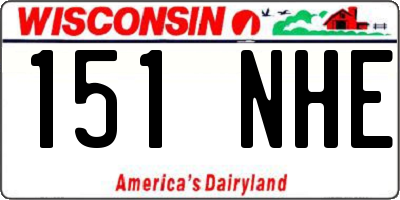 WI license plate 151NHE