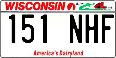 WI license plate 151NHF