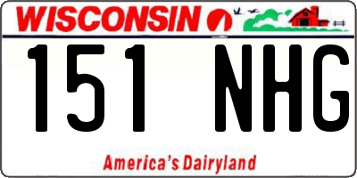 WI license plate 151NHG