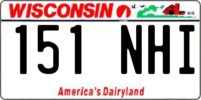 WI license plate 151NHI
