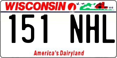 WI license plate 151NHL