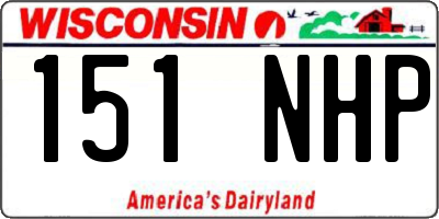 WI license plate 151NHP
