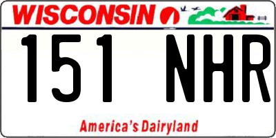 WI license plate 151NHR