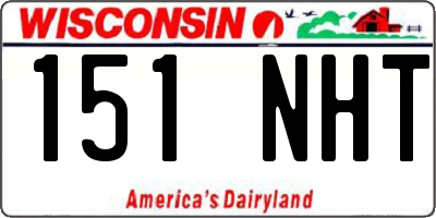 WI license plate 151NHT