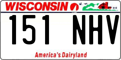 WI license plate 151NHV