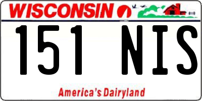 WI license plate 151NIS