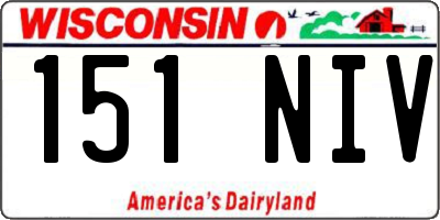 WI license plate 151NIV