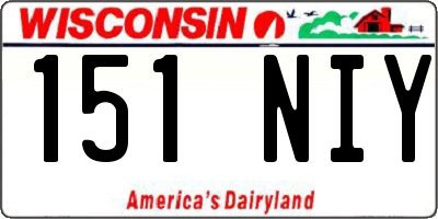 WI license plate 151NIY