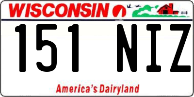WI license plate 151NIZ