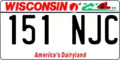 WI license plate 151NJC