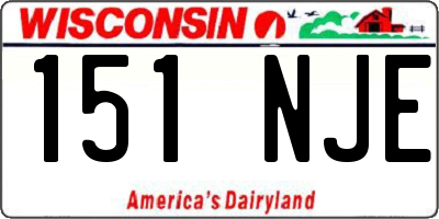 WI license plate 151NJE