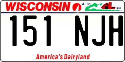 WI license plate 151NJH