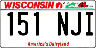 WI license plate 151NJI