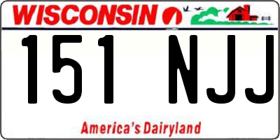 WI license plate 151NJJ