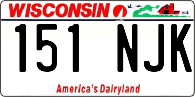 WI license plate 151NJK