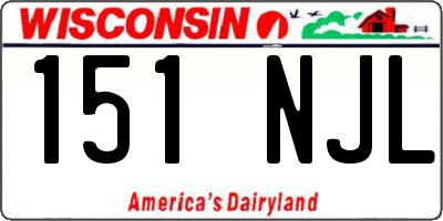 WI license plate 151NJL