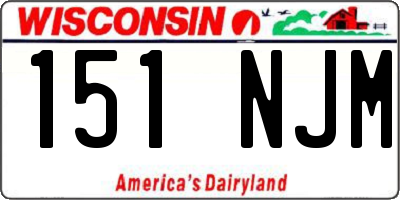 WI license plate 151NJM