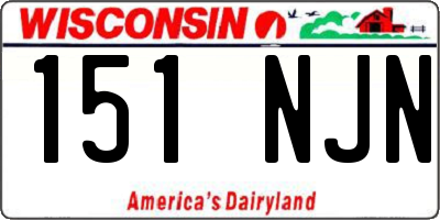 WI license plate 151NJN