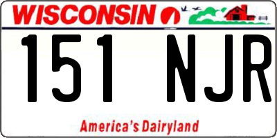 WI license plate 151NJR