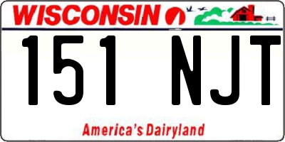 WI license plate 151NJT